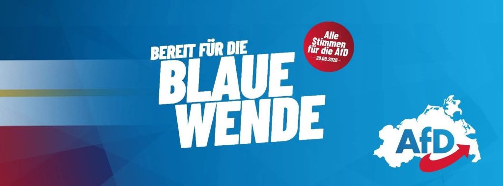 AfD-valgplakat: «Beredt for det blåe vendepunkt!»