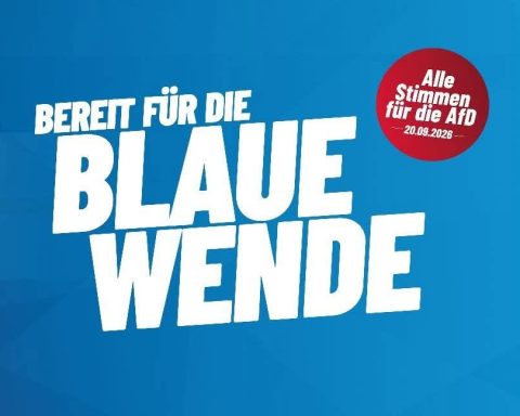 AfD-valgplakat: «Beredt for det blåe vendepunkt!»