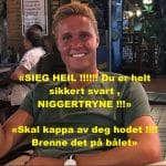 Noen av truslene fra barnetrener Morten Kvernmo. Foto fra slettet FB konto.