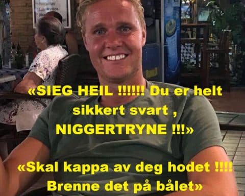 Noen av truslene fra barnetrener Morten Kvernmo. Foto fra slettet FB konto.