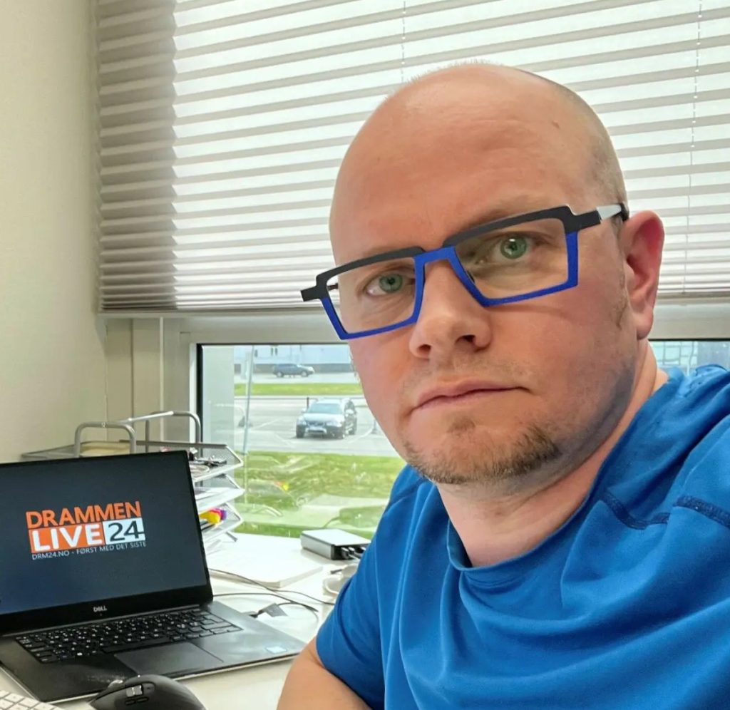 Redaktør Alexander Jansen i drm24.no , ikke lenger medlem av redaktørforeningen. Foto fra drm24.no via Journalisten.