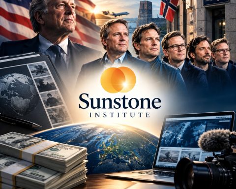 Sunstone Institute finansieres av den amerikanske finansmannen Lawrence D. «Lonnie» Howell, mens norske mediefolk står for virksomheten i Oslo. Illustrasjonen er laget med ChatGPT, inspirert av nettsiden sunstone.institute.